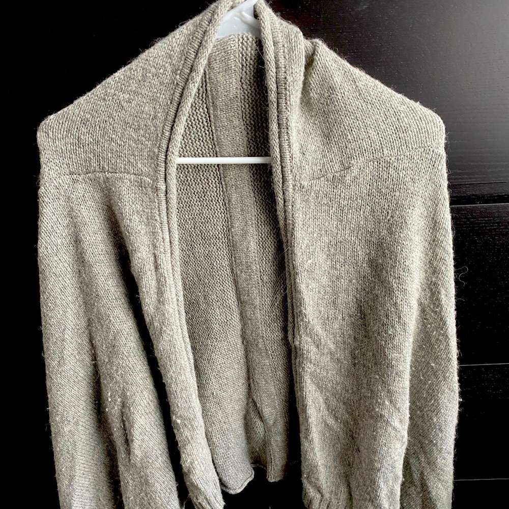Gray poncho